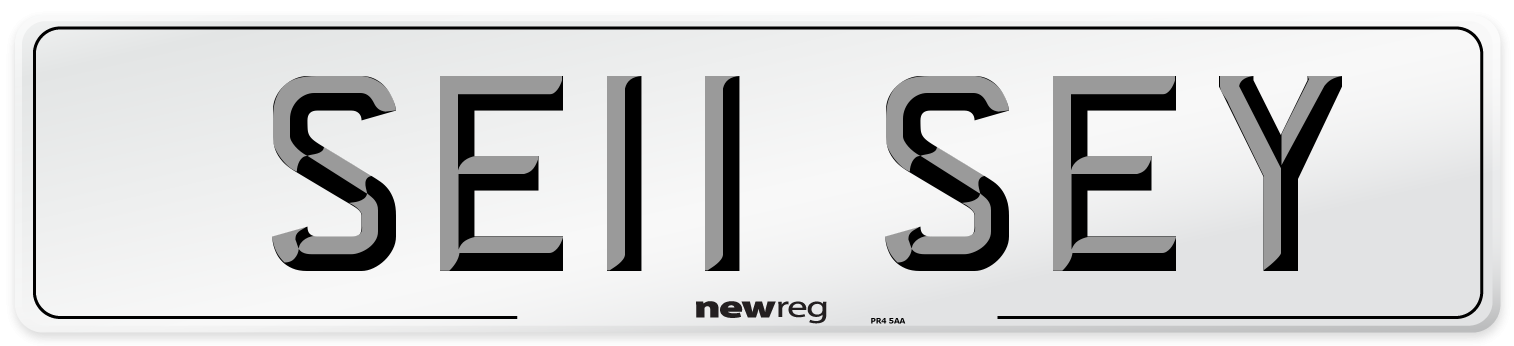 SE11 SEY Number Plate from New Reg